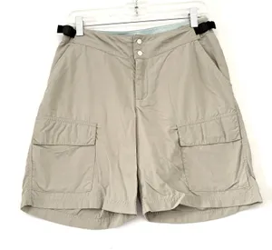 Patagonia Womens Hiking Cargo Shorts Tan‎ Khaki Size Small Adjustable Waist 8in thumbnail 1
