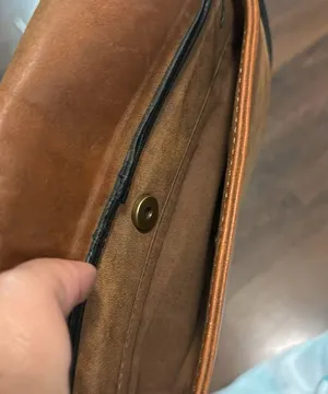 G.H. Bass & Co. Leather Crossbody Purse Tan thumbnail 8