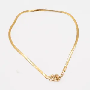 Unbranded Necklace Women OS Herringbone Gold Flat Snake Chain Excellent thumbnail 1