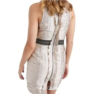 ASOS - NWT Satin Ruched High Neck Mini Dress Sz 6 thumbnail 4