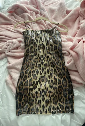 Cheetah Tight Dress Brown Size XS thumbnail 1