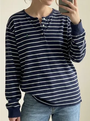 Ralph Lauren Striped Vintage Relaxed Oversized Fit Size Medium Womens Vtg 90s thumbnail 1