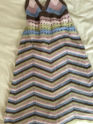Crochet Halter Mini Dress thumbnail 3