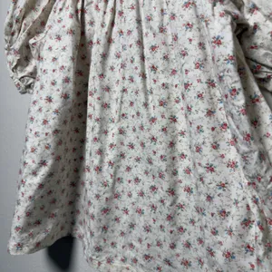 Mi Golondrina Women Cotton Top mall Cream Ditsy Floral Embroidered Puff Sleeve thumbnail 5