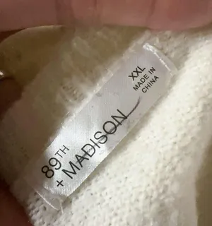 89тн + MADISON colorful balls cream white sweater plus size new thumbnail 4