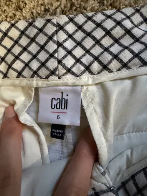 CAbi Windowpane Black White Trousers thumbnail 3