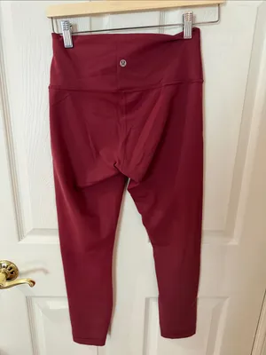 Lululemon x Orangetheory Fitness Wunder Train High-Rise Tight 25” Size 8 Merlot thumbnail 4