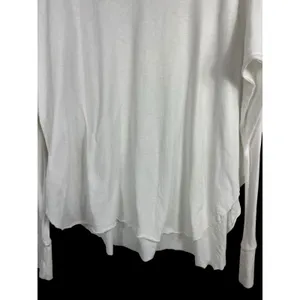 Frank & Eileen Tee Lab White Long Sleeve Oversized Top Asymmetric Hem M thumbnail 4