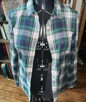 J Crew green & blue plaid lumberjack button down Perfect shirt thumbnail 1
