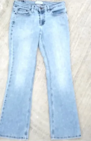 American Eagle 2P 28x29 Light Wash Flare Distressed Jeans Petite thumbnail 1