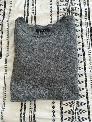 21 Men knit pullover lightweight gray sweater size medium thumbnail 3