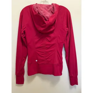 Lululemon In Flux Jacket Reversible Full Zipper Hooded in Cranberry Red Size 6 thumbnail 5