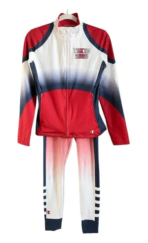 Champion Team USA 2020 Tokyo Olympics Women's Track Suit Set Jacket Leggings‎ XS thumbnail 1