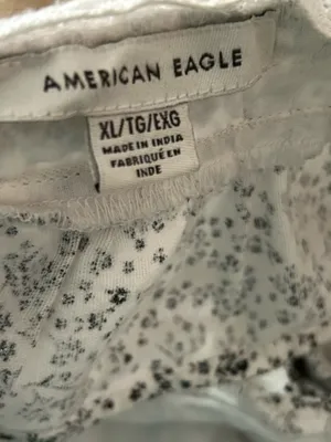 American Eagle Outfitters Floral Tie Open-Back Ruffle Crop Top Lace Eyelet Trim thumbnail 9