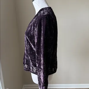 Chico’s Lula Crushed Velvet Embellished Jacket thumbnail 4