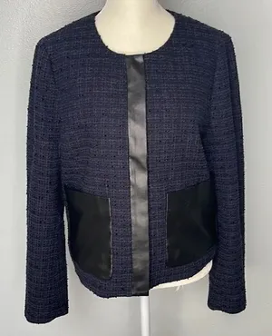 Ann Taylor Tweed suit jacket. Dark Academia. Size 4** See measurements. Cropped. thumbnail 1