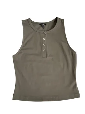 Express Green Fitted Stretchy Grommet Sleeveless Tank Top Women’s Size S thumbnail 4
