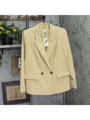 NWT A New Day Signature Crepe Slim Fit Blazer Jacket 92994546 Tan Brown M thumbnail 2