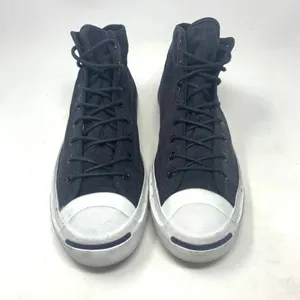 Converse Jack Purcell Canvas High Top Sneakers‎ Black White Size 10.5 thumbnail 2