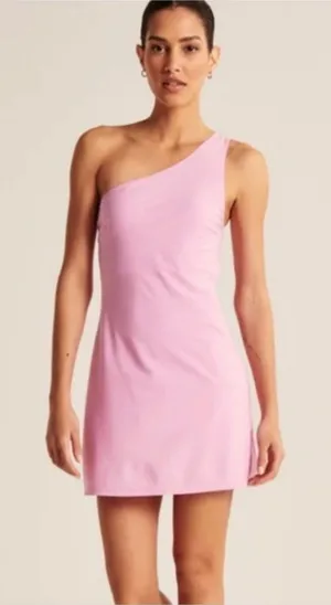 Abercrombie & Fitch Active Dress Women‎ Large Pink Good One Shoulder YPB Mini thumbnail 1