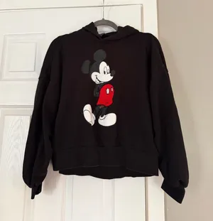 Disney Mickey Mouse Fleece Shirt Logo Hooded Hoodie thumbnail 1