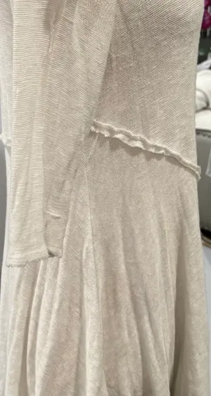 Free People Intimately Off-White with Black 3/4 Sleeve Weekend Layering Top thumbnail 4