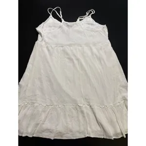 Maurices White Crochet Lace Gauze Boho Ruffle Hem Cami dress XL thumbnail 5