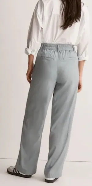 Madewell The Neale Straight-Leg Drapeweave Pant in Overcast Size 4 thumbnail 1