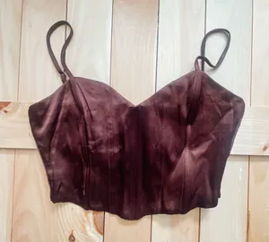 Zara // Brown Corset Top thumbnail 1