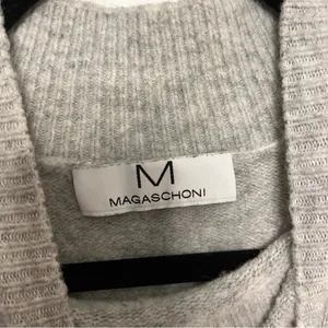 MAGASCHONI Grey Wool Blend MockNeck Sweater Size Small thumbnail 10