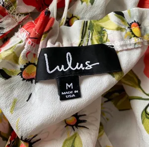 Lulus Nostalgia White and Red Floral Print Crop Top thumbnail 7