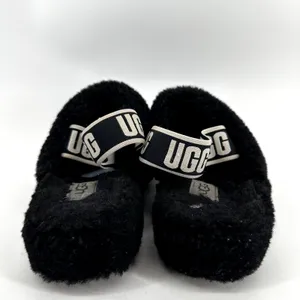 Ugg Oh Yeah Slides Slippers Sandals Sheepskin Shearling Slingback Black 6 thumbnail 5