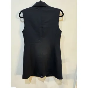 Club Monaco Women's Varlah Relaxed Long Vest Size Small Black 90's Longline thumbnail 3