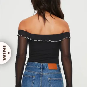 Princess Polly ARSEMA OFF THE SHOULDER BODYSUIT BLACK thumbnail 3