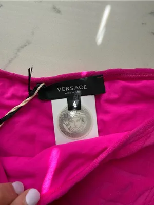 Versace Bright Fuchsia Tie-Side Bikini Bottom thumbnail 2