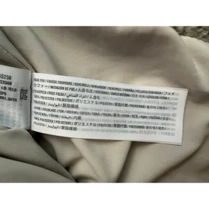 Hollister Cropped Sherpa Fleece Zip Front Jacket XL Beige Teddy Boxy Coat thumbnail 3