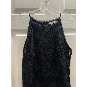 Chico's‎ Navy Blue Palm Leaf Lace Halter Midi Dress NWT Size 0.5 US 6 thumbnail 7