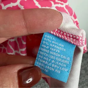 NWOT J. McLaughlin Catalina Pink Geometric Print Dress Cap Sleeve Medium Preppy‎ thumbnail 4