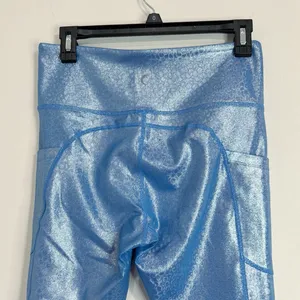 ZYIA Active Blue Mermaid Light n Tight Hi-Rise Capri Leggings size 8-10 thumbnail 4