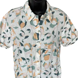 Rachel Zoe 100% Linen Shirt Dress Sz S Tropical Resortwear Beach‎ Vacation thumbnail 2