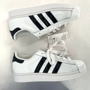 Adidas Originals Superstar II JS4010 White Black Patent Shoes Women's 7.5 NIB thumbnail 6