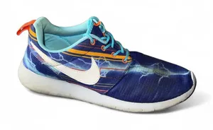 Nike Roshe One‎ Print Lightning Sneakers Youth 6.5Y Women's 8 Blue Multi Color thumbnail 1