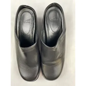 Dansko Women's Black Leather Clogs/ Shoes/ Slip On Size 41-9.5 SKU 4581 thumbnail 3