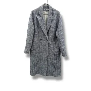 Veronica‎ Beard Fiona Coat Women's Medium Blue Multi Plaid Long Wool Blend Fall thumbnail 3