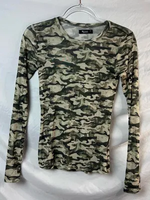 Michael Lauren Otis Long Sleeve Tee in Camo NWOT thumbnail 2