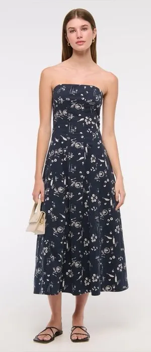 Abercrombie & fitch Mila Strapless Midi Dress thumbnail 1