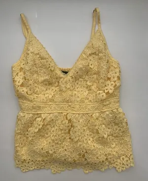 Abercrombie yellow peplum tank thumbnail 2