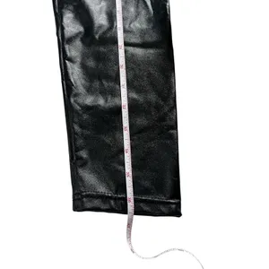Hot Kiss Women's Black Faux Leather Pants Size L Mid Rise Skinny Pull On Stretch Leggings thumbnail 7