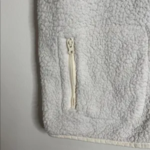 Aerie Soft Ivory/Cream Full Zip Sherpa Longline Vest size S thumbnail 7