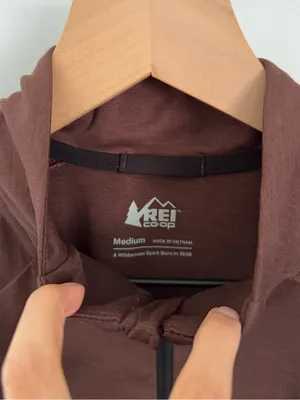Rei Coop Medium Light Brown Long Sleeve 1/4 Zip Base Layer Outdoor Hike thumbnail 3